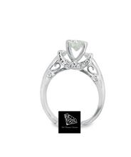 Load image into Gallery viewer, 0.98ct Round Brilliant Cut Centre Diamond | 0.14cts [16] Round Brilliant Cut Diamonds | Designer Ring | 18kt White Gold

