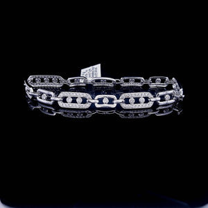 1.50cts Round Brilliant Cut Diamonds | Designer Link Bracelet | 18kt White Gold