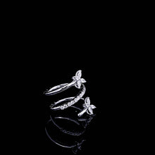 Load image into Gallery viewer, 1.00cts [24] Marquise and Round Brilliant Cut Diamonds | Designer Spring Design Ring | 18kt White Gold
