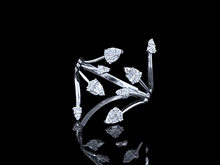 Load image into Gallery viewer, 0.25cts Round Brilliant and Baguette Cut Diamonds | Open Shank Ring | 18kt White Gold