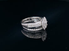 Load image into Gallery viewer, 1.00cts Round Brilliant and Marquise Cut Diamonds | Designer Bridal Twinset | 14kt White Gold