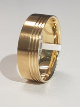 Load image into Gallery viewer, Gents Ring | Matt and Polish Design | Comfort Fit | Size W | 9kt Yellow Gold
