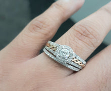 Load image into Gallery viewer, 1.00ct Round Brilliant Cut Diamonds | Bridal Twinset | 14kt Rose and White Gold