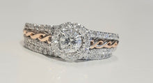 Load image into Gallery viewer, 1.00ct Round Brilliant Cut Diamonds | Bridal Twinset | 14kt Rose and White Gold