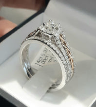 Load image into Gallery viewer, 1.00ct Round Brilliant Cut Diamonds | Bridal Twinset | 14kt Rose and White Gold