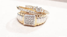 Load image into Gallery viewer, 0.15ct Round Brilliant Cut Diamonds | Gents Ring | 10kt Yellow and White Gold
