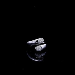 0.23cts [18] Round Brilliant Cut Diamonds | Open Shank Designer Ring | 18kt White Gold