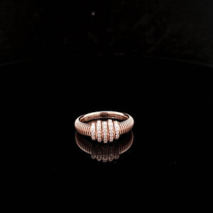 0.40cts [65] Round Brilliant Cut Diamonds | Designer Ring | 18kt Rose Gold