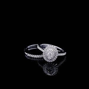 0.750cts Round Brilliant Cut Diamonds | Designer Bridal Twinset | 14kt White Gold