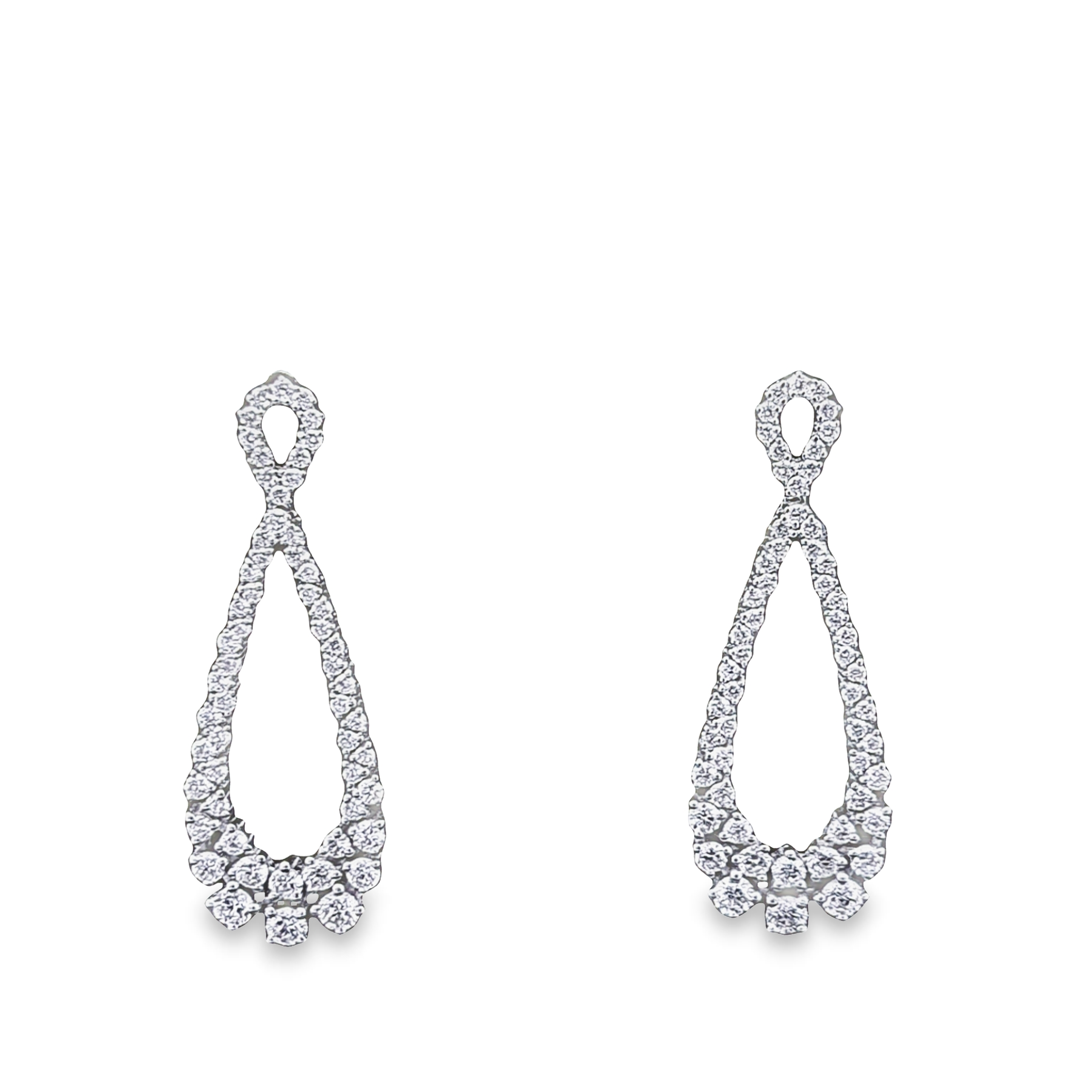 White gold deals teardrop earrings