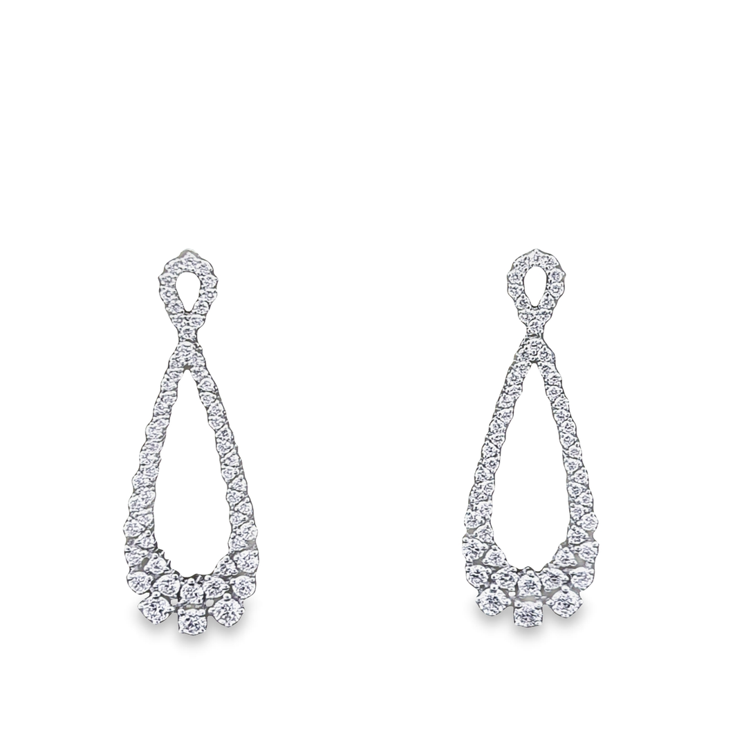 Designer white clearance gold earrings