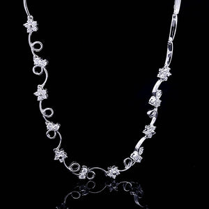 0.680cts [40] Round Brilliant Cut Diamonds | Designer Necklace | 18kt White Gold