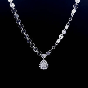 0.12cts [3] Round Brilliant Cut Diamonds | Designer Necklace | 18kt White Gold