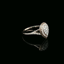 Load image into Gallery viewer, 0.50cts Round Brilliant Cut Diamonds | Pear Design Illusion Ring | 14kt Yellow Gold
