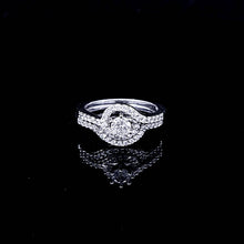 Load image into Gallery viewer, 0.71ct Diamond Ring + Band set in 14kt White Gold
