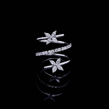 Load image into Gallery viewer, 1.00cts [24] Marquise and Round Brilliant Cut Diamonds | Designer Spring Design Ring | 18kt White Gold
