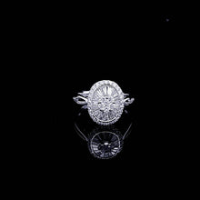 Load image into Gallery viewer, 1.00cts | Round Brilliant and Baguette Cut Diamonds | Designer Illusion Ring | 18kt White Gold
