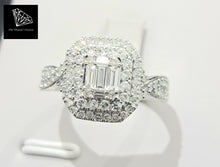 Load image into Gallery viewer, 1.00cts Round Brilliant and Baguette Cut Diamonds | Twist Design Ring | 14kt White Gold

