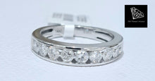 Load image into Gallery viewer, 1.00cts [9] Round Brilliant Cut Diamonds | Channel Design Diamond Band | 14kt White Gold
