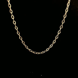 18kt Yellow Gold | 50cm Length | Designer Link Chain