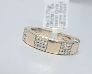 0.350cts [64] Round Brilliant Cut Diamonds | Designer Band | 10kt Yellow Gold