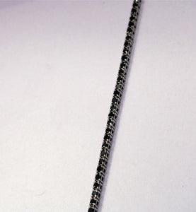 1.50cts [83] Round Cuts | Black Diamond Tennis Bracelet | 18kt White Gold