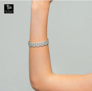10.35cts | Round Brilliant and Baguette Cut Diamonds | Designer Bracelet | 18kt White Gold