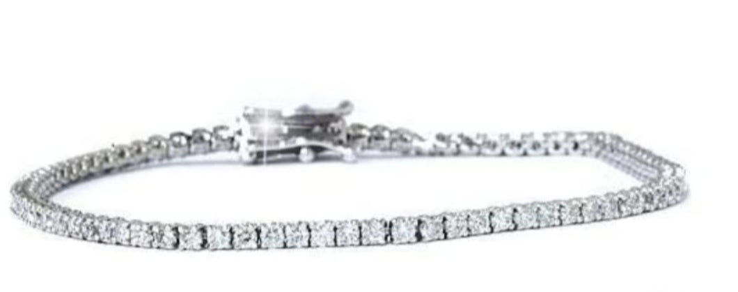 3.03cts [62] Round Brilliant Cut Diamonds | Tennis Bracelet | 18kt White Gold