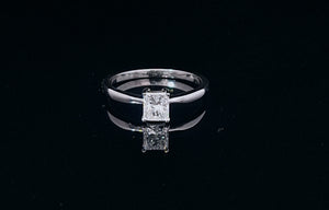 0.490ct Princess Cut Diamond | Solitaire Ring | 18kt White Gold