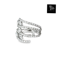 Load image into Gallery viewer, 1.12cts [67] Marquise and Round Brilliant Cut Diamonds | Designer Ring | 18kt White Gold
