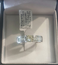 Load image into Gallery viewer, 0.451ct |Round Cut  0.60ct [8] Baguette Cut Diamond| Ring set in 18kt White Gold
