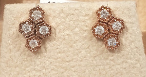 0.23ct [8] Round Brilliant Cut Diamond | Earrings | 18kt Rose Gold