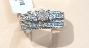 0.325ct Centre | 0.40ct Sides | Bridal Twinset | 18kt White Gold.