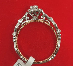 0.40ct Round Brilliant Cut Designer Diamond Ring | 14kt Rose/White Gold