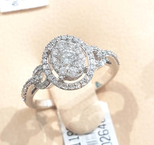 Load image into Gallery viewer, 0.70ct Round Brilliant Cut Diamonds | Illusion Setting | 14kt White Gold
