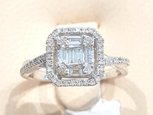 Load image into Gallery viewer, 0.50ct Round and Baguette Cut Diamonds | Designer Ring | 14kt White Gold
