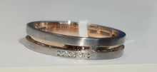 Load image into Gallery viewer, 0.02ct [5] Round Brilliant Cut Diamonds | Designer Gents Ring | Size T | 18kt Rose and White Gold

