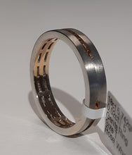 Load image into Gallery viewer, 0.02ct [5] Round Brilliant Cut Diamonds | Designer Gents Ring | Size T | 18kt Rose and White Gold
