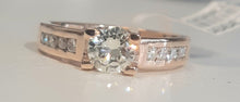 Load image into Gallery viewer, 0.488ct Round Brilliant Cut Diamond Certified Centre | 0.25cts [10] Round Briliant Cut Diamonds | Designer Ring | 18kt Rose Gold
