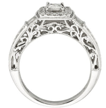 Load image into Gallery viewer, 0.80cts | Round Brilliant, Princess and Baguette Cut Diamonds | Designer Ring | 10kt White Gold
