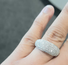 Load image into Gallery viewer, 1.00cts [tw] Round Brilliant Cut Diamonds | Dome Design Designer Ring | 14kt White Gold
