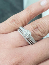 Load image into Gallery viewer, 0.65cts | Round Brilliant Cut Diamonds | Halo Design Bridal Twinset | 10kt White Gold

