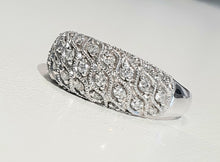 Load image into Gallery viewer, 0.35cts Round Brilliant Cut Diamonds | Half Dome Designer Ring | 14kt White Gold
