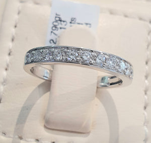 0.50cts [13] Round Brilliant Cut Diamonds | Designer Band | 14kt White Gold
