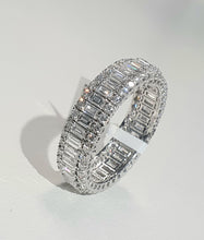 Load image into Gallery viewer, 2.21cts [117] Round Brilliant and Baguette Cut Diamonds | Full Eternity Ring | Ring size N
