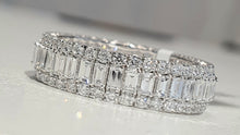 Load image into Gallery viewer, 2.21cts [117] Round Brilliant and Baguette Cut Diamonds | Full Eternity Ring | Ring size N
