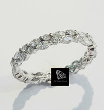 Load image into Gallery viewer, 1.10cts [44] Round Brilliant and Marquise Cut Diamonds | Designer Eternity Ring | 18kt White Gold
