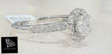 Load image into Gallery viewer, 1.50cts | Round Brilliant Cut Diamonds | Designer Halo Ring | 14kt White Gold
