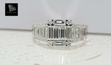 Load image into Gallery viewer, 1.47cts [52] Round Brilliant and Baguette Cut Diamonds | Illusion Ring | 18kt White Gold
