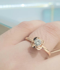 0.28ct Round Brilliant Cut Diamond | Solitaire Design Ring | 18kt Rose Gold